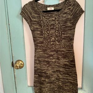 Lei Brown Knit Mini Dress
